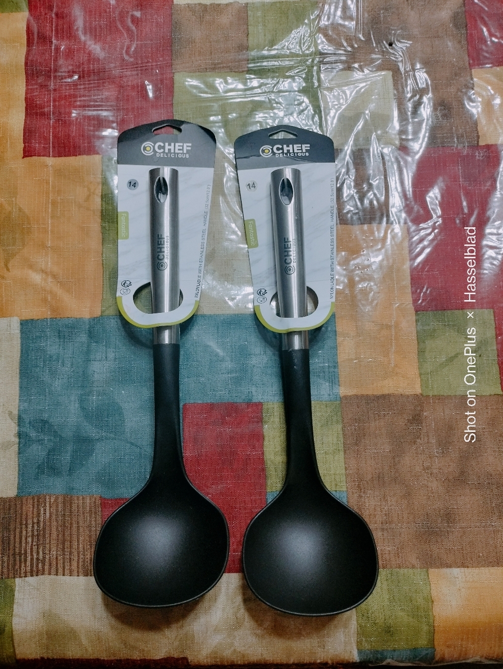 Delicious Black Nylon Soup Ladle - Set of 2
